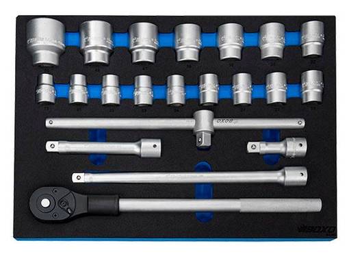 BOXO HYLSYAVAINSARJA 3/4" 21-OS. - Työkaluvaunut - 284-BXP460 - 1