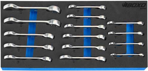 BOXO KIINTOLENKKIAVAINSARJA LYHYET 8-22MM - Työkaluvaunut - 284-BX560 - 1