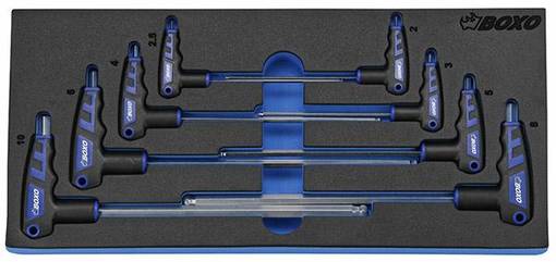 BOXO KUUSIOKOLOAVAINSARJA T-KAHVALLA MM - Työkaluvaunut - 284-BX020 - 1