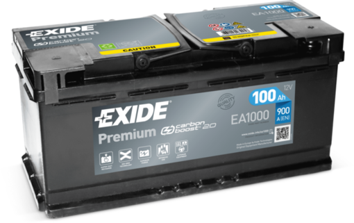 EXIDE EA1000 AKKU 100 AH - Akut 30-100 ah - EXIDE-EA1000 - 1
