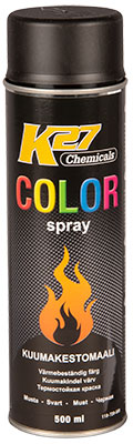 KUUMAKESTOMAALI MUSTA K27 SPRAY 500ML - Spraypullot - 118-720-500 - 1