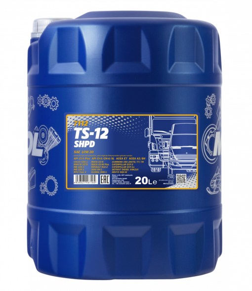 MANNOL 7112 SHPD TS-12 10W-30 MOOTTORIÖLJY - Raskaankaluston moottoriöljyt - MN7112-20 - 1