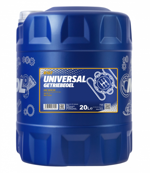 MANNOL UNIVERSAL API GL-4 80W-90 20L VAIHTEISTOÖLJY - Raskaankaluston vaihteisto- ja peräöljyt - MN8107-20 - 1