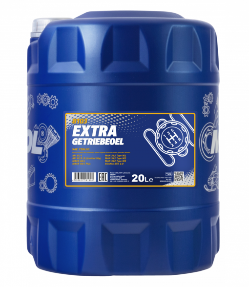MANNOL Extra Gear oil 75W-90 GL-4/GL-5 LS 8103 VAIHTEISTOÖLJY - Manuaalivaihteistoöljyt - MN8103-20 - 1