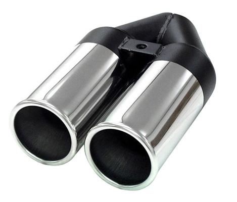 Pakoputken jatke Twin Rondo 2x80 mm - 2 1/2" pakoputket - 091-U176300 - 1