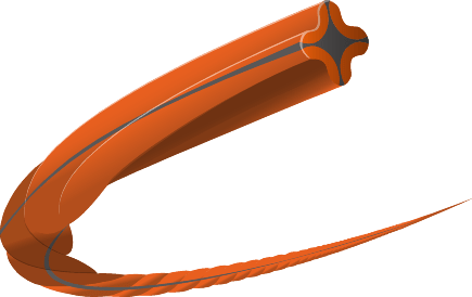 WHISPER TWIST SIIMA Ø2,4 MM X 12 M, ORANSSI/MUSTA - Siimat ruohotrimmeriin - 5976691-20 - 1