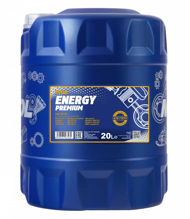 Mannol 7908 5W-30 Energy premium 20 L moottoriöljy - Moottoriöljyt - MN7908-20 - 1