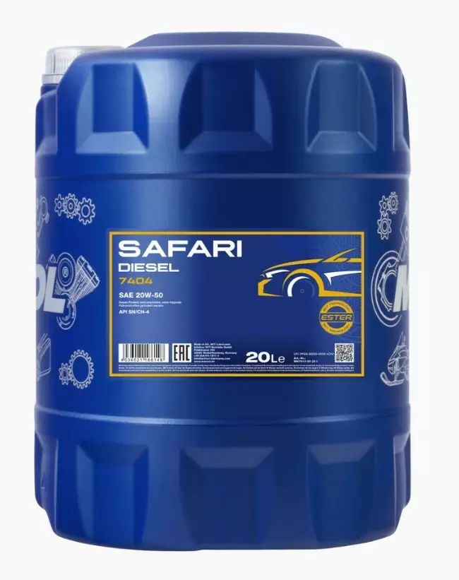 MANNOL Safari Diesel 20W-50 7404 20L - Moottoriöljyt - MN7404-20 - 1