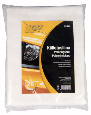 KIILLOTUSLIINA 55X21CM, 20 KPL K27 - Pesu- ja vahausvälineet - 118-901 - 1