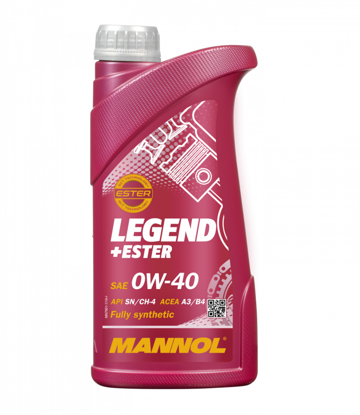 MANNOL 0W-40 LEGEND+ESTER 7901 1L MOOTTORIÖLJY - Moottoriöljyt - MN7901-1 - 1