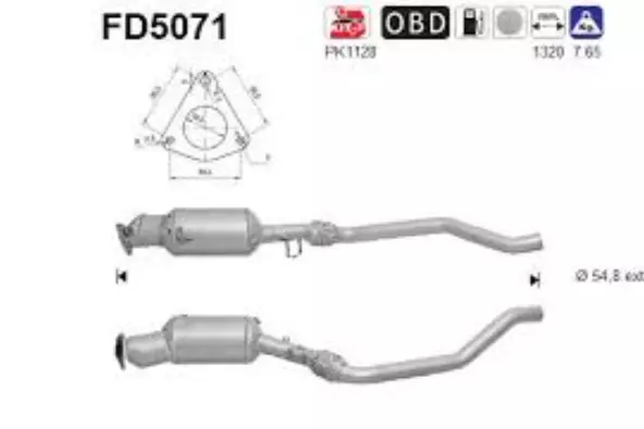 SEAT DPF hiukkassuodatin | AS 098-FD5071 - Pakoputkien hiukkassuodattimet - 098-FD5071 - 1