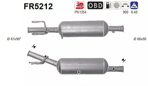 Citroën / Peugeot DPF hiukkassuodatin | AS 098-FR5212 - Pakoputkien hiukkassuodattimet - 098-FR5212 - 1