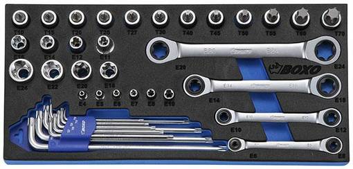 BOXO TORX-SARJA 1/4" & 1/2" 39 OSAA - Työkalumoduulit vaunuihin - 284-BX033 - 1