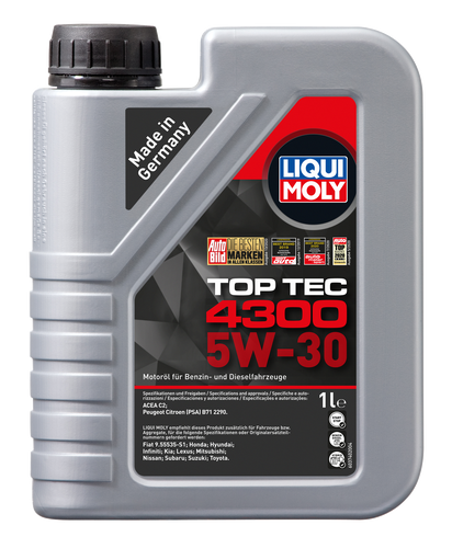 Liqui Moly Top Tec 4300 5W-30 moottoriöljy 1 L - Moottoriöljyt - 107-2323 - 2