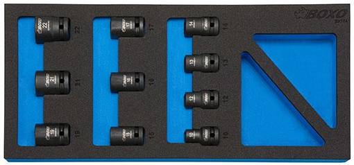 BOXO KONEHYLSYSARJA 1/2" 10-OS. 10-22MM - Työkalumoduulit vaunuihin - 284-BX174 - 1