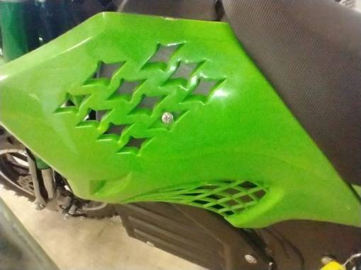 Kids Cross Etu vasen ja oikea tankin koristelevy vihreä - Kids Cross varaosat  - VT125094 - 1