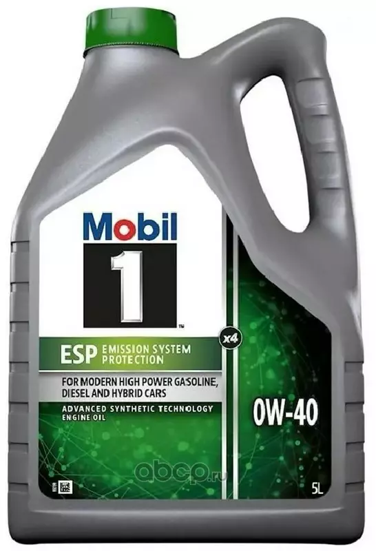 Mobil 1 ESP X4 0W-40 moottoriöljy 5L - Moottoriöljyt - 117-157814 - 1