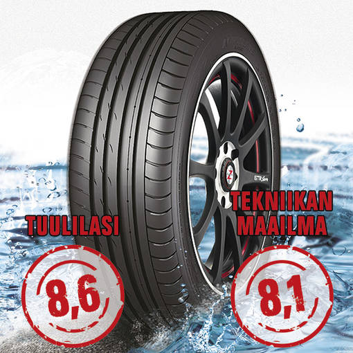 Sportnex AS-2+ TM- ja Tuulilasi-testimenestys 205/45-17 - 17" kesärenkaat - VT64325 - 1