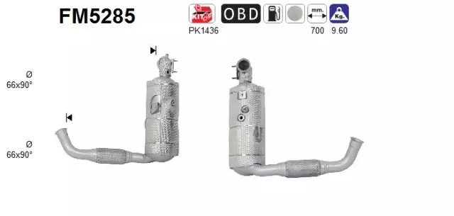 Ford DPF hiukkassuodatin | AS 098-FM5285 - Pakoputkien hiukkassuodattimet - 098-FM5285 - 1