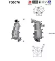 Toyota DPF hiukkassuodatin | AS 098-FD5076 - Pakoputkien hiukkassuodattimet - 098-FD5076 - 1