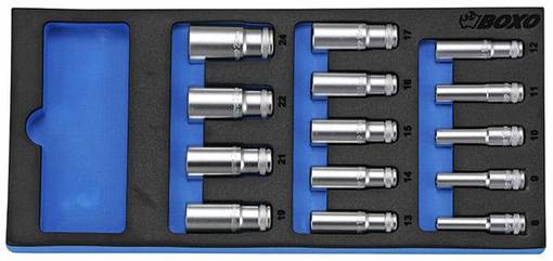 BOXO HYLSYSARJA 3/8" PITKÄT HYLSYT 8-24MM - Työkaluvaunut - 284-BX016 - 1