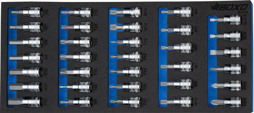 BOXO HYLSYSARJA 3/8" TORX/KUUSIO/XZN/PH/URA - Työkaluvaunut - 284-BX316 - 1