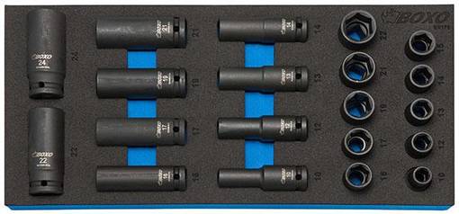 BOXO KONEHYLSYSARJA 1/2" 20-OS. - Työkalumoduulit vaunuihin - 284-BX176 - 1