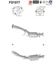 Nissan Qashqai / Renault Koleos DPF hiukkassuodatin | AS 098-FD1077 - Pakoputkien hiukkassuodattimet - 098-FD1077 - 1