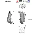 Toyota DPF hiukkassuodatin | AS 098-FD5287 - Pakoputkien hiukkassuodattimet - 098-FD5287 - 1