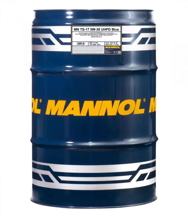 Mannol TS-17 UHPD 5W-30 Blue moottoriöljy 208 L - Raskaankaluston moottoriöljyt - MN7117-208 - 1