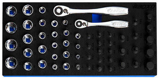 BOXO HYLSYSARJA 1/4" 3/8" ERIKOIMATALAT - Työkalumoduulit vaunuihin - 284-BX619 - 1