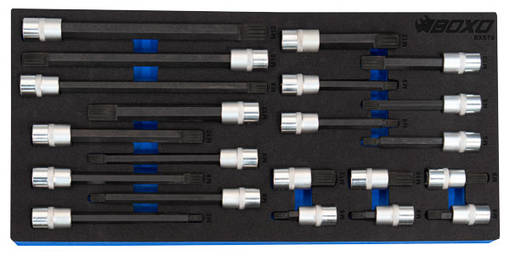 BOXO XZN-HYLSYSARJA 3/8" 21-OS. M5-M12 - Työkaluvaunut - 284-BX579 - 1