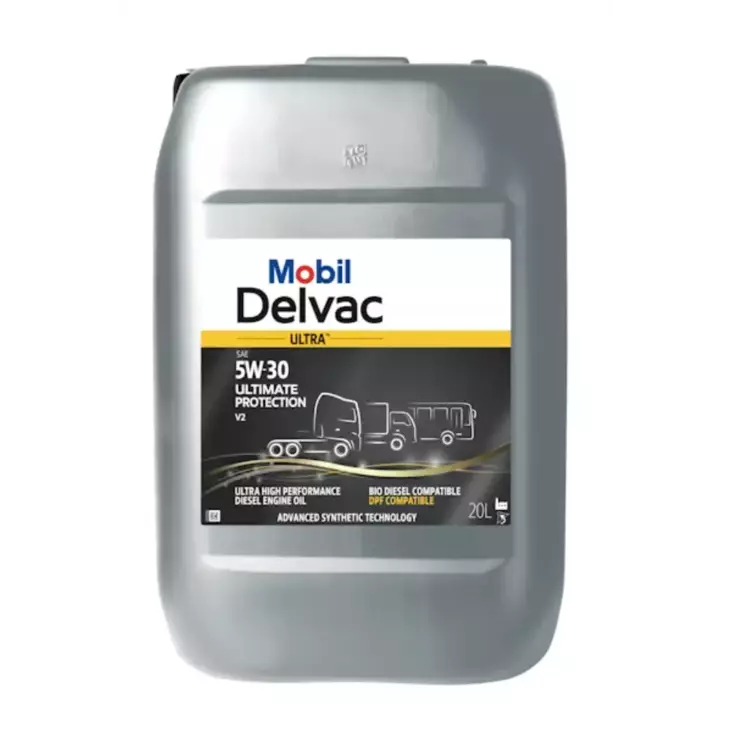 Mobil 1 delvac ultra 5W-30 ultimate protection V2 dieselmoottoriöljy 20L - Raskaankaluston moottoriöljyt - 117-157419 - 1