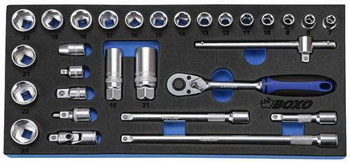 BOXO HYLSYSARJA 3/8" MM - Työkaluvaunut - 284-BX002A - 1