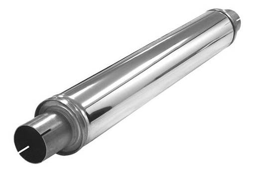 Simons pyöreä vaimennin Tubex 2 1/2" ruostumaton - 2 1/2" pakoputket - 091-U446300R - 1