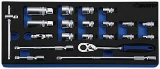 BOXO HYLSYSARJA 3/8" TUUMAMITAT - Työkaluvaunut - 284-BX002S - 1