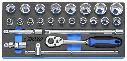 BOXO HYLSYSARJA 1/2" TUUMAMITAT - Työkaluvaunut - 284-BX003S - 1