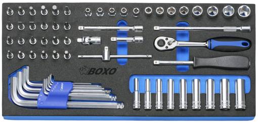BOXO HYLSYSARJA 1/4" TUUMAMITAT - Työkaluvaunut - 284-BX001S - 1