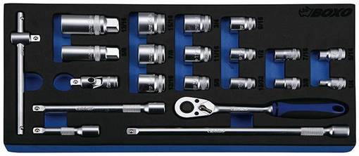 BOXO HYLSYSARJA 3/8" TUUMAMITAT - Työkaluvaunut - 284-BX002S - 1