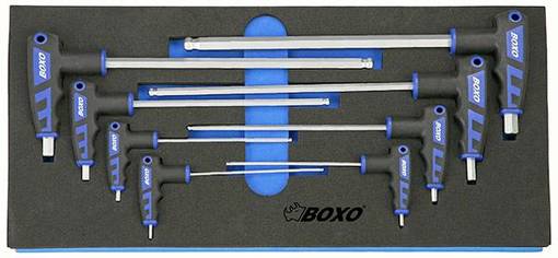 BOXO KUUSIOKOLOAVAINSARJA T-KAHVALLA TUUMAMITAT - Työkaluvaunut - 284-BX020S - 1